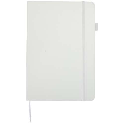 white Cuaderno Liss de tapa dura de PU reciclado, tamaño A5