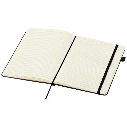 black Cuaderno Liss de tapa dura de PU reciclado, tamaño A5