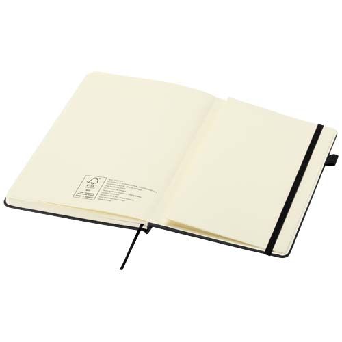 black Cuaderno Liss de tapa dura de PU reciclado, tamaño A5