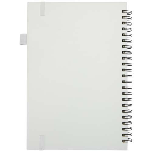 white Cuaderno Liss A5 de tapa dura de plástico reciclado con espiral