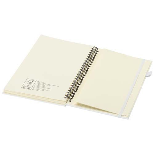white Cuaderno Liss A5 de tapa dura de plástico reciclado con espiral