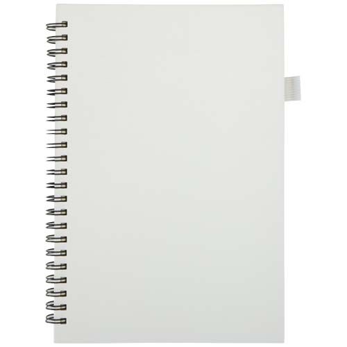 white Cuaderno Liss A5 de tapa dura de plástico reciclado con espiral