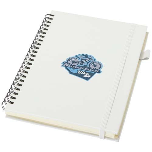 white Cuaderno Liss A5 de tapa dura de plástico reciclado con espiral