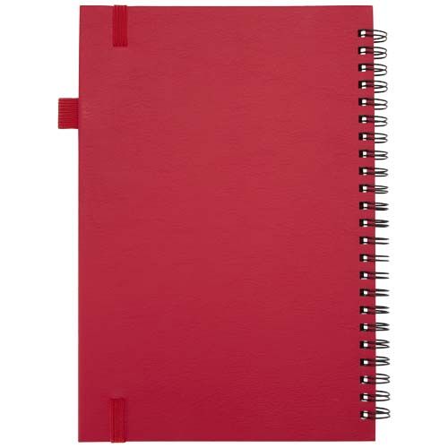 red Cuaderno Liss A5 de tapa dura de plástico reciclado con espiral