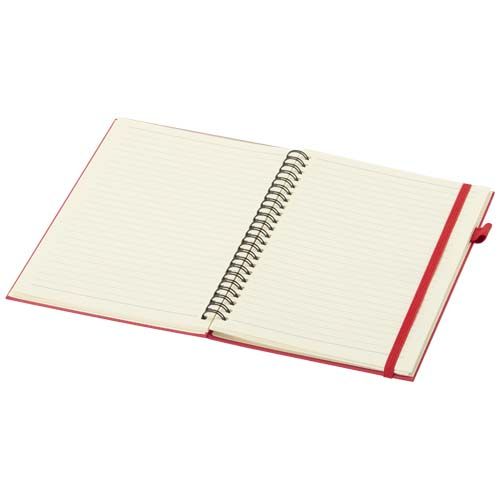 red Cuaderno Liss A5 de tapa dura de plástico reciclado con espiral
