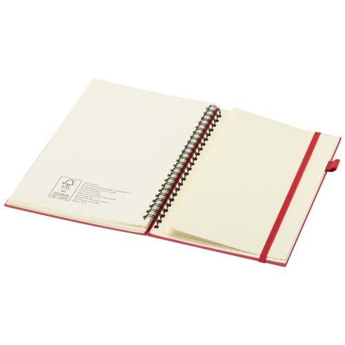 red Cuaderno Liss A5 de tapa dura de plástico reciclado con espiral