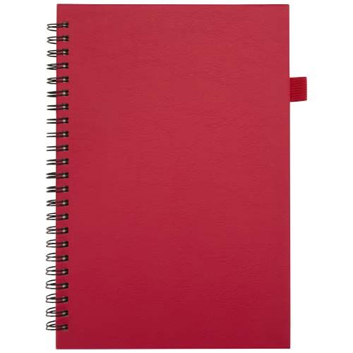 red Cuaderno Liss A5 de tapa dura de plástico reciclado con espiral