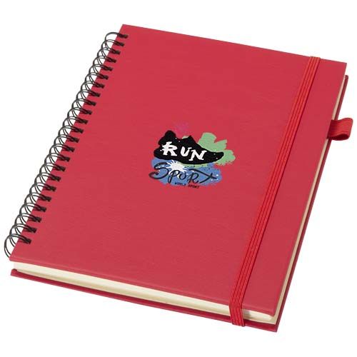 red Cuaderno Liss A5 de tapa dura de plástico reciclado con espiral