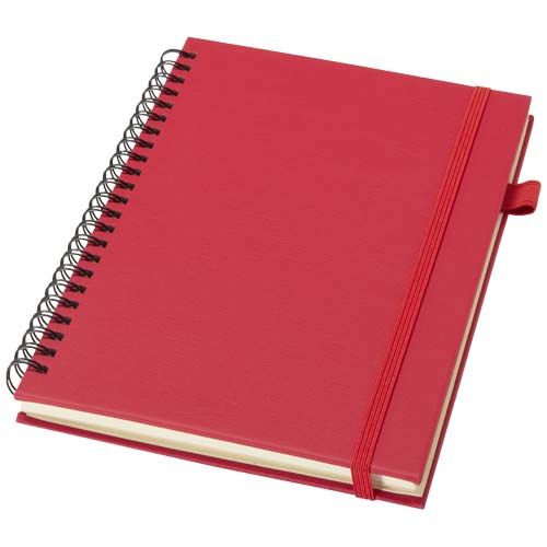 red Cuaderno Liss A5 de tapa dura de plástico reciclado con espiral