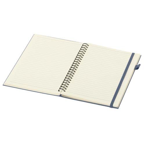 azul mar Cuaderno Liss A5 de tapa dura de plástico reciclado con espiral