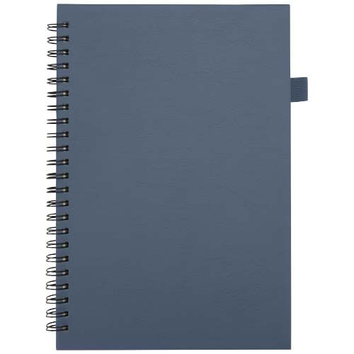 azul mar Cuaderno Liss A5 de tapa dura de plástico reciclado con espiral