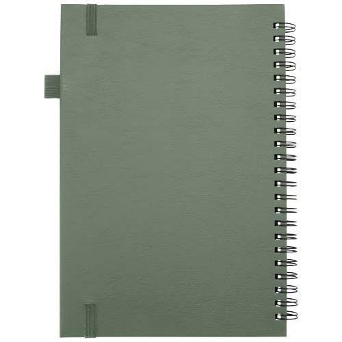 verde chiné Cuaderno Liss A5 de tapa dura de plástico reciclado con espiral