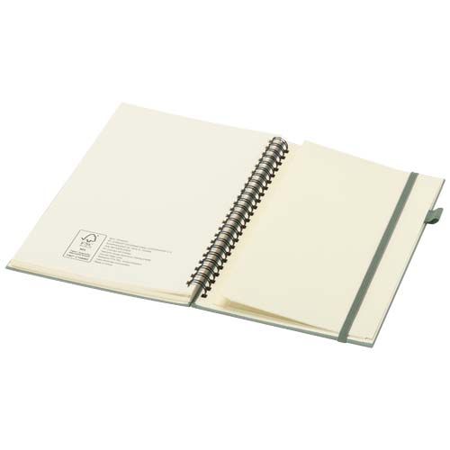 verde chiné Cuaderno Liss A5 de tapa dura de plástico reciclado con espiral