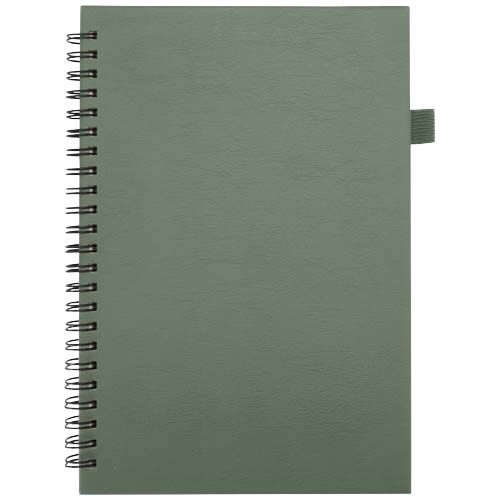 verde chiné Cuaderno Liss A5 de tapa dura de plástico reciclado con espiral