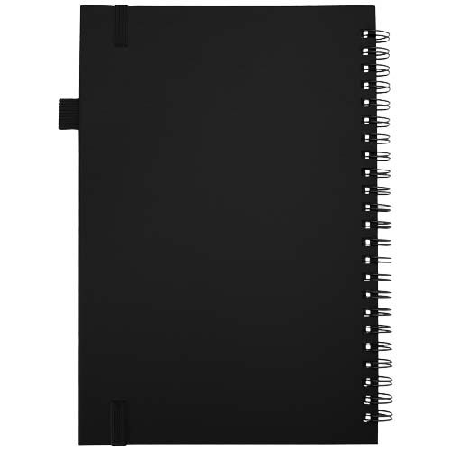 black Cuaderno Liss A5 de tapa dura de plástico reciclado con espiral