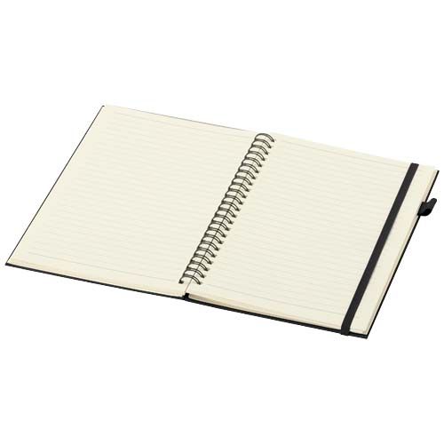 black Cuaderno Liss A5 de tapa dura de plástico reciclado con espiral