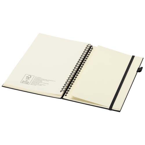black Cuaderno Liss A5 de tapa dura de plástico reciclado con espiral