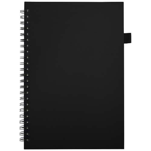 black Cuaderno Liss A5 de tapa dura de plástico reciclado con espiral