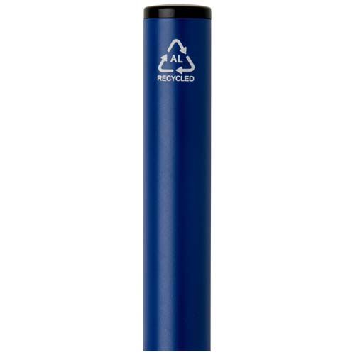 Bolígrafo giratorio de aluminio reciclado Verton con funda (tinta azul)