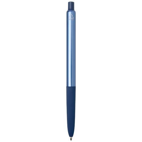 Bolígrafo de aluminio reciclado Soffit con mecanismo de clic y acabado anodizado (tinta azul)