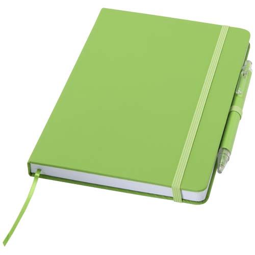 Set de cuaderno reciclado y bolígrafo Spectrum A5