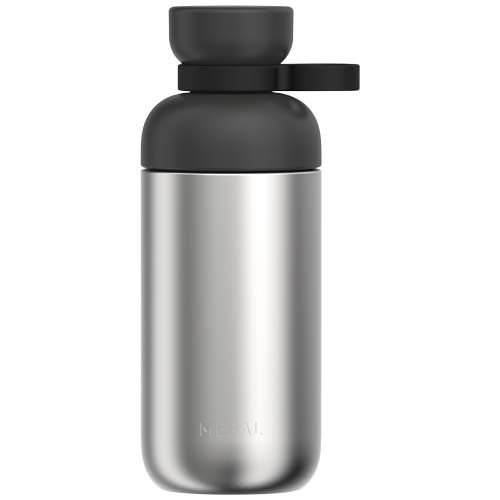 black Botella de agua Mepal Vita de 500 ml, de acero inoxidable reciclado