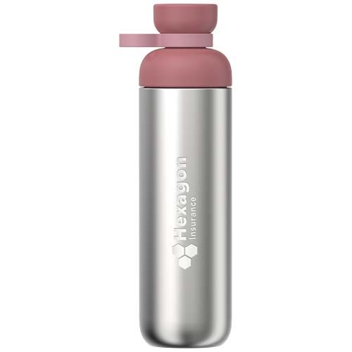 pink Botella de agua Mepal Vita de 900 ml, de acero inoxidable reciclado