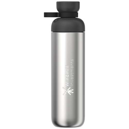 black Botella de agua Mepal Vita de 900 ml, de acero inoxidable reciclado