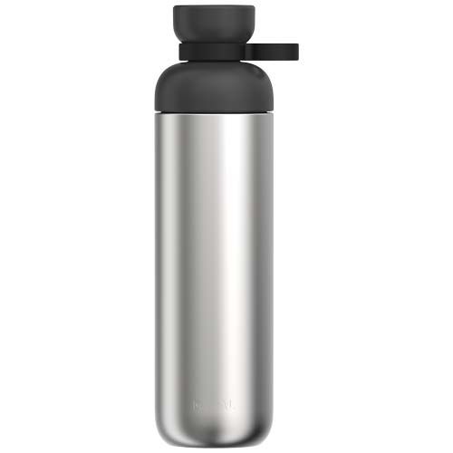 black Botella de agua Mepal Vita de 900 ml, de acero inoxidable reciclado