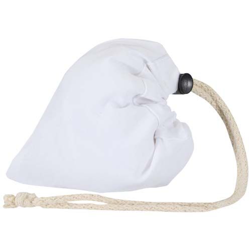 Bolsa de tela de algodón reciclada GRS «Madras Blend», 140 g/m², plegable, 7 l