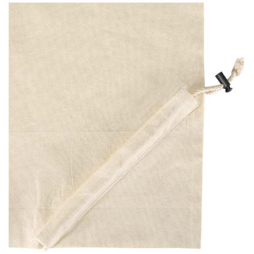Bolsa de tela de algodón reciclada GRS «Madras Blend», 140 g/m², plegable, 7 l