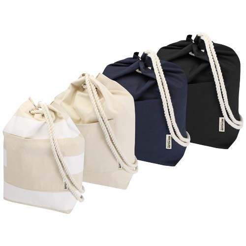 azul marino Bolsa de lona marinera Florida de 270 g/m² con certificación GRS, 15 l