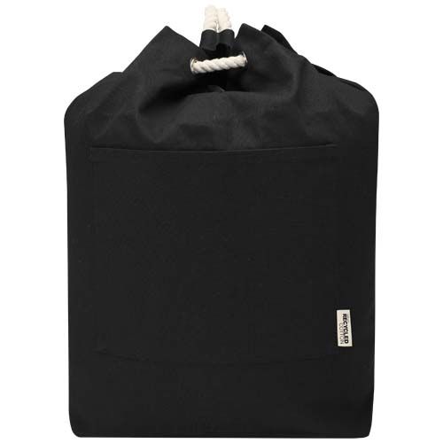 black Bolsa de lona marinera Florida de 270 g/m² con certificación GRS, 15 l