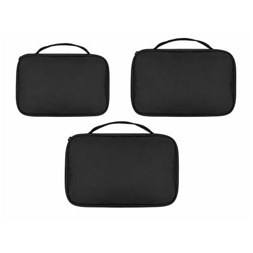 black Cubos de viaje reciclados Jet GRS - juego de 3