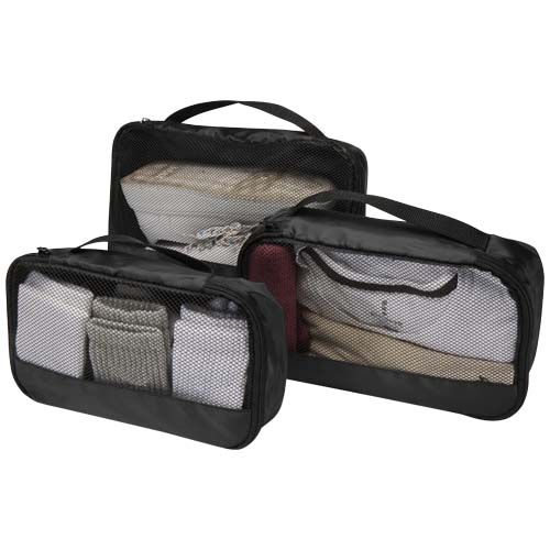 black Cubos de viaje reciclados Jet GRS - juego de 3