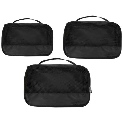 black Cubos de viaje reciclados Jet GRS - juego de 3