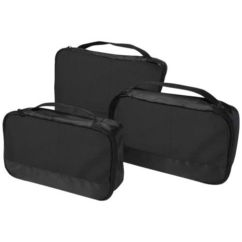 black Cubos de viaje reciclados Jet GRS - juego de 3