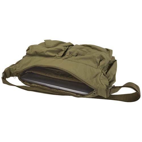 verde bosque Bolso bandolera para portátil Calli de 33 cm de GRS, de nailon reciclado