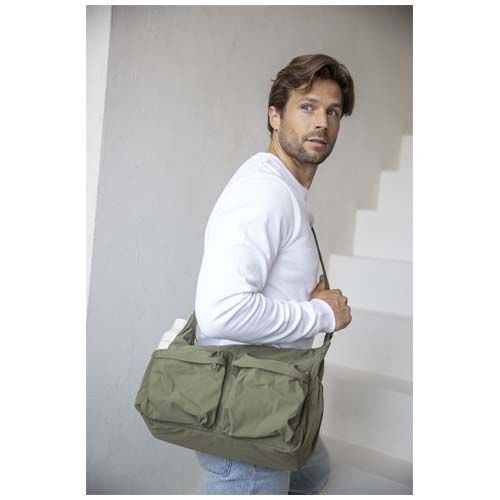 verde bosque Bolso bandolera para portátil Calli de 33 cm de GRS, de nailon reciclado