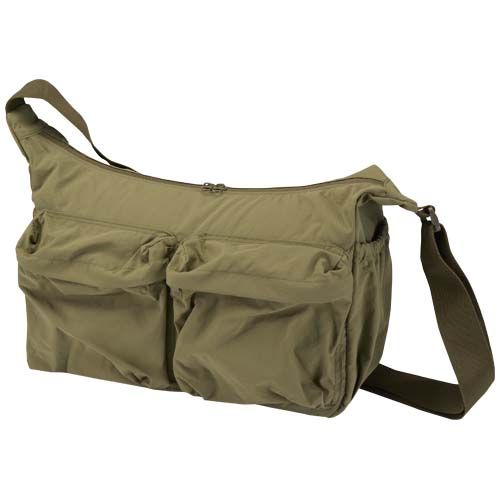 verde bosque Bolso bandolera para portátil Calli de 33 cm de GRS, de nailon reciclado