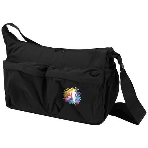 black Bolso bandolera para portátil Calli de 33 cm de GRS, de nailon reciclado