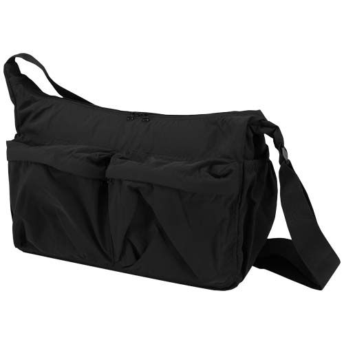 black Bolso bandolera para portátil Calli de 33 cm de GRS, de nailon reciclado