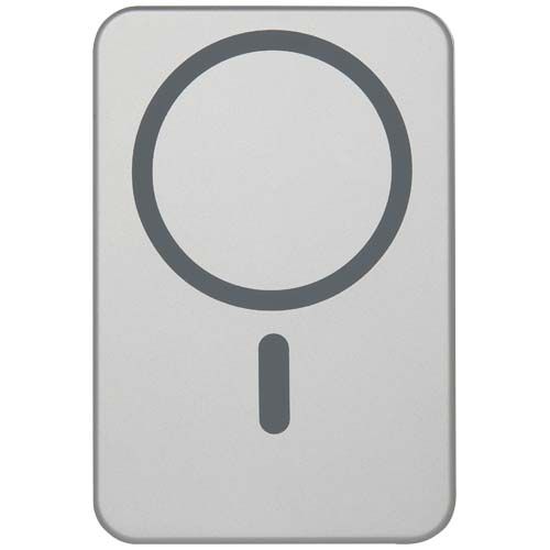 plateado Batería externa magnética Avis de 5000 mAh fabricada con aluminio reciclado RCS