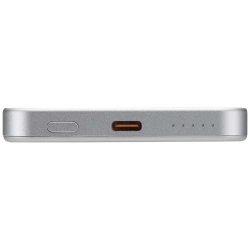 plateado Batería externa magnética Avis de 5000 mAh fabricada con aluminio reciclado RCS