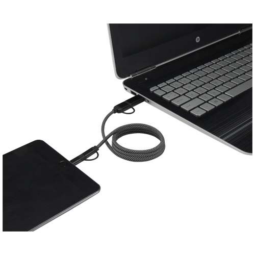 black Cable de carga magnético 5 en 1 SMART de 65 W y 100 cm con certificación RCS