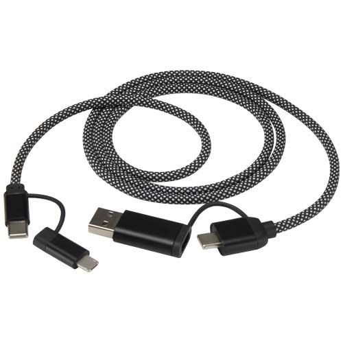 black Cable de carga magnético 5 en 1 SMART de 65 W y 100 cm con certificación RCS