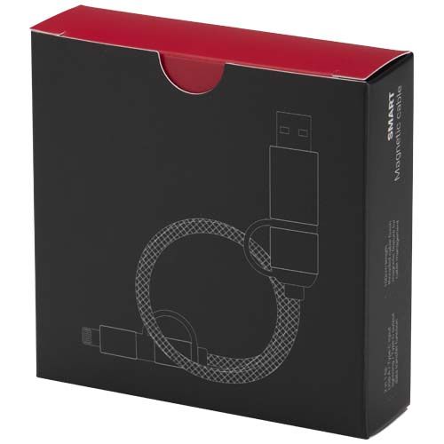 black Cable de carga magnético 5 en 1 SMART de 65 W y 100 cm con certificación RCS