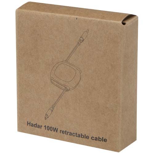 plateado Cable retráctil Alphard de 100 W para CarPlay, de plástico reciclado, con carga PD