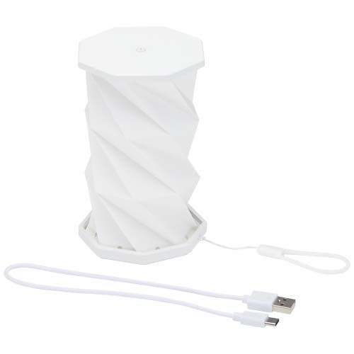 white Lámpara de mesa plegable de plástico reciclado Celestia