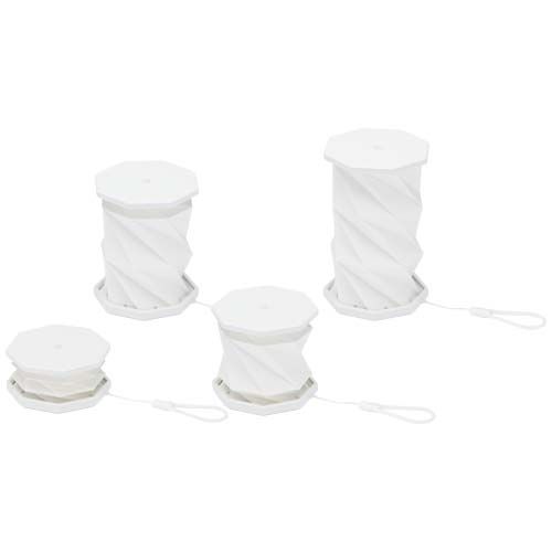 white Lámpara de mesa plegable de plástico reciclado Celestia